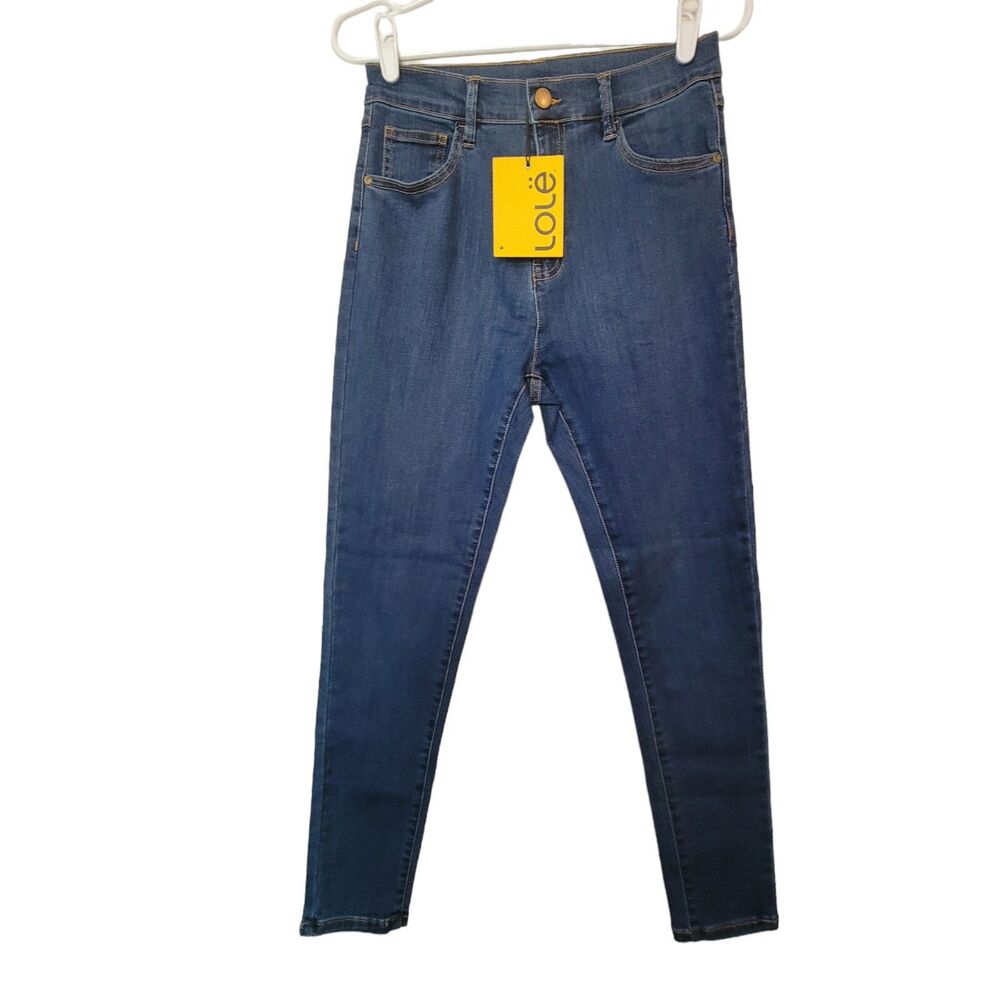 Lole med blue stone wash high waist skinny jean size 7/8
